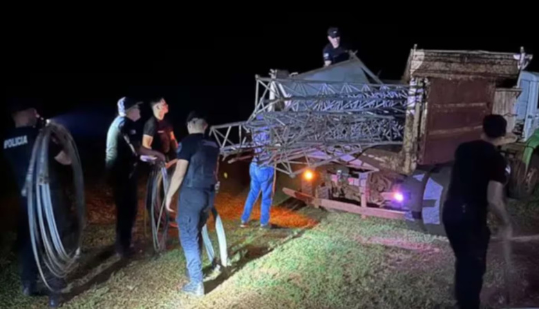 Insólito robo en Misiones: se llevaron una torre de transmisión de 48 metros y un pueblo quedó sin televisión