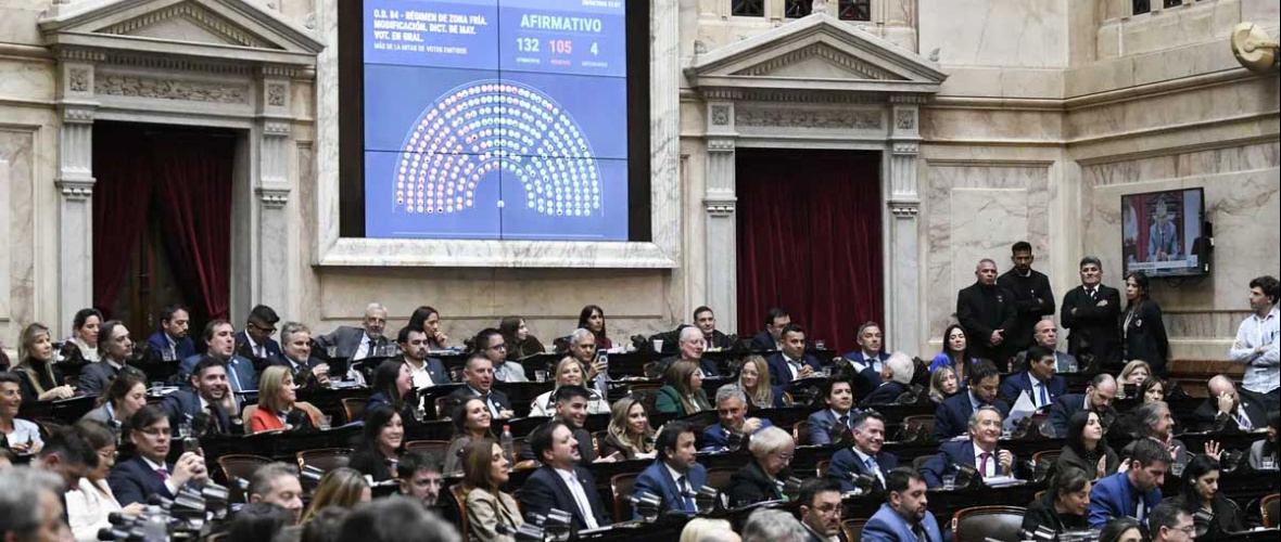 Diputados aprobó los cambios al régimen de subsidios para Zonas Frías