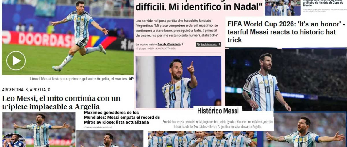 El mundo se rinde ante Messi: los impactantes elogios de la prensa internacional tras su hat-trick