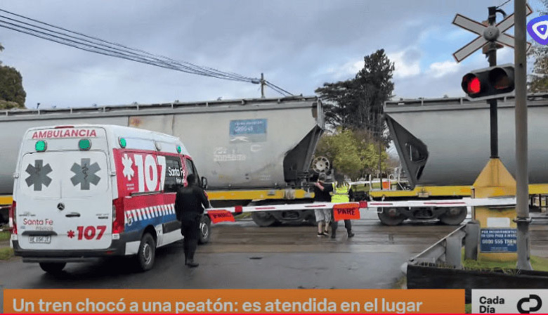 Una mujer sufrió lesiones al ser rozada por un tren