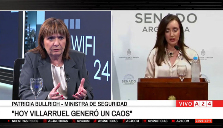 Bullrich acusó a Villarruel de "generar caos" y "clavar un puñal por la espalda" al Gobierno