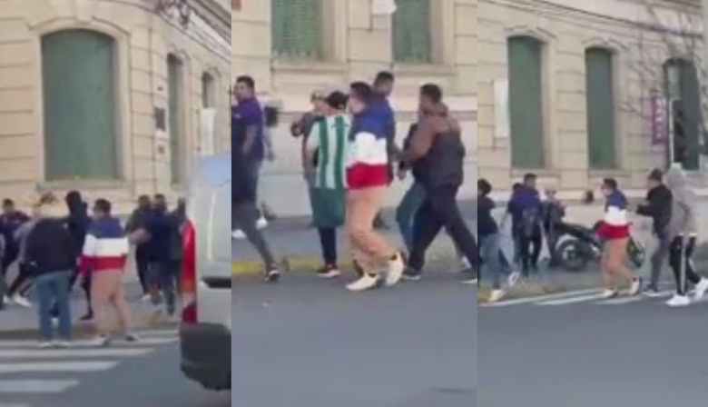 Hubo empujones y trompadas entre militantes kirchneristas y de LLA en la previa del acto de Milei en Junín