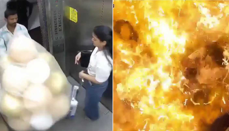 Explosión en un ascensor por globos con gas: tres personas resultaron heridas