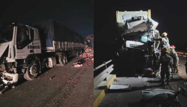 Trágico accidente en Baradero: un hombre murió tras el choque de cuatro camiones en plena autopista