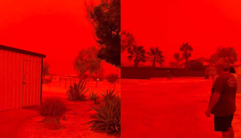 El cielo se tiñó de rojo sangre en Australia: el impactante fenómeno que sorprendió a todos