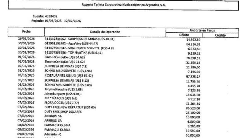 Free shop, hoteles de lujo y millones en efectivo: el informe de Adorni reveló los gastos millonarios de una empresa del Estado