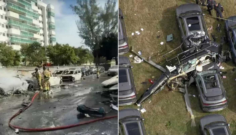 Dos helicópteros chocaron en Río de Janeiro y murieron seis personas