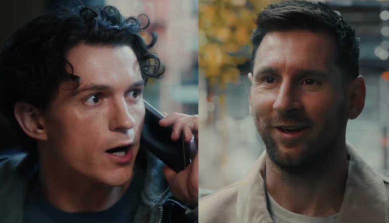 Lionel Messi apareció en la publicidad de la nueva película de Spider-Man con Tom Holland