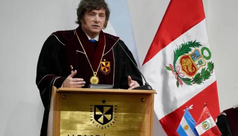 La Universidad San Martín de Porres nombró Doctor Honoris Causa a Javier Milei