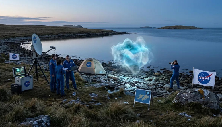 Una enorme “mancha celeste” apareció cerca de las Islas Malvinas y la NASA descubrió qué había detrás