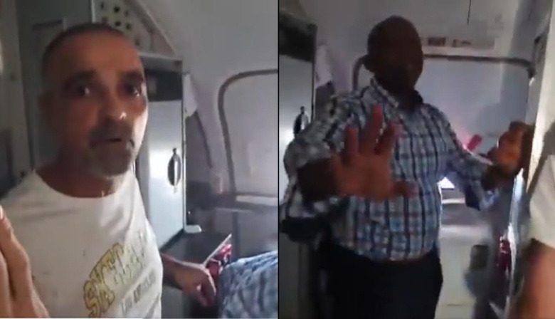 El momento en que los pasajeros atendieron al piloto apuñalado por su compañero en el vuelo que aterrizó en Arabia Saudita