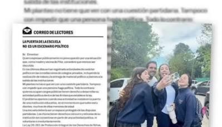 La puerta de la escuela no es un escenario político