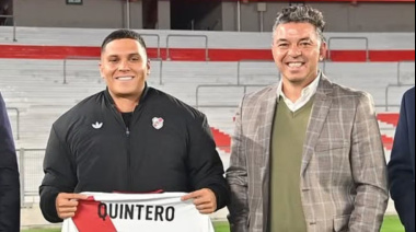 La emotiva reacción de Marcelo Gallardo al reencontrarse con Juanfer Quintero en River