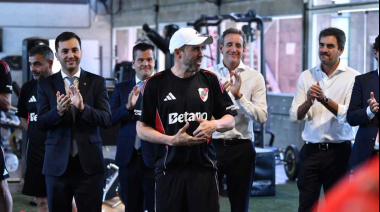 Eduardo Coudet tuvo una charla con el plantel y dirigió su primer entrenamiento en River
