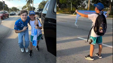 El tierno gesto de Franco Colapinto con un nene que interrumpió el tránsito para pedirle un autógrafo