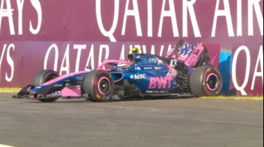Alerta en Alpine: Franco Colapinto se despistó, chocó contra el muro y abandonó la FP2 del GP de Hungría