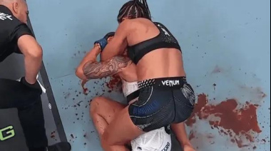 Flojo debut para Sofía Montenegro en UFC: sumisión, rostro ensangrentado y derrota en París