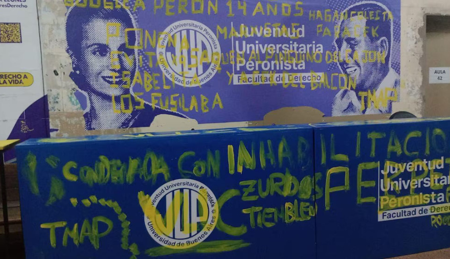 Violencia en la Facultad de Derecho: así fue la brutal pelea entre agrupaciones libertarias y peronistas en un pasillo