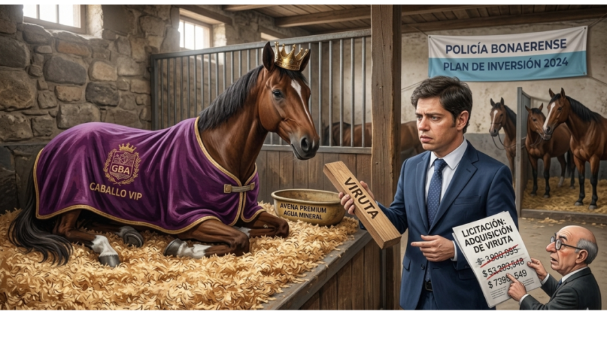 El gobierno de Kicillof gastó $255 millones en viruta para caballos, patrulleros y proyectores
