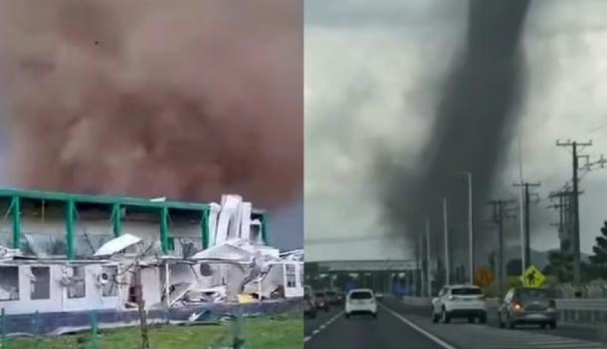 Alerta roja en Chile: impresionantes imágenes de un tornado que causó destrozos en la región de O'Higgins
