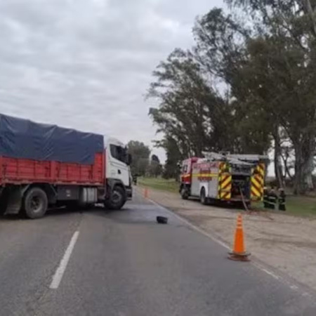 Chocó de frente contra un camión en la ruta 9 y murió