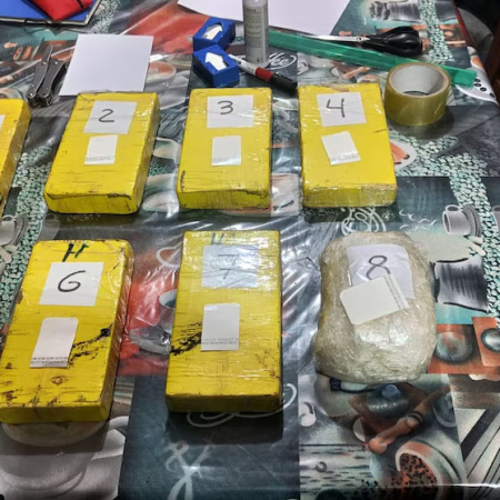 Cayó una pareja con más de 10 kilos de cocaína con el sello del delfín