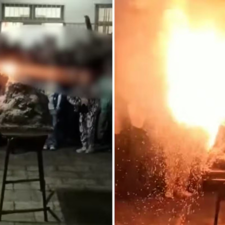 Cómo estaba hecha la maqueta del volcán que explotó en Pergamino y por qué fue tan peligrosa
