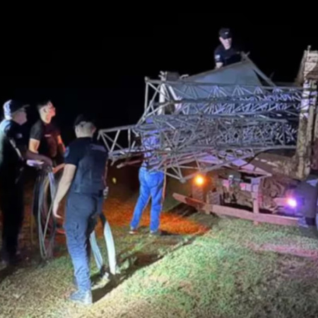 Insólito robo en Misiones: se llevaron una torre de transmisión de 48 metros y un pueblo quedó sin televisión