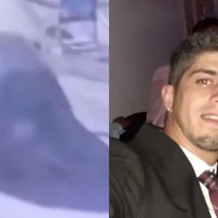 La imagen del momento en que Barrelier entró al descampado en donde se encontraron los restos de Agostina