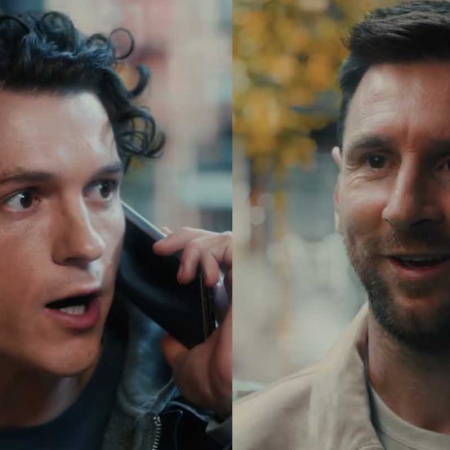 Lionel Messi apareció en la publicidad de la nueva película de Spider-Man con Tom Holland