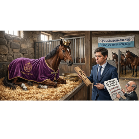 El gobierno de Kicillof gastó $255 millones en viruta para caballos, patrulleros y proyectores