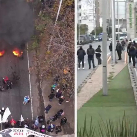La CGT, las dos CTA y movimientos sociales marchan al Congreso: hubo tensión en Avellaneda