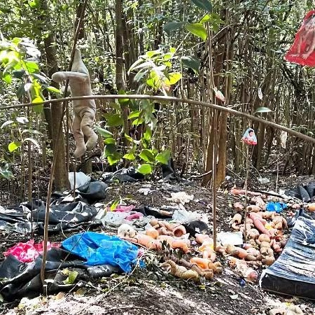 Macabro hallazgo en Villa Gobernador Gálvez: fotos de niñas y muñecos de bebés en una reserva natural